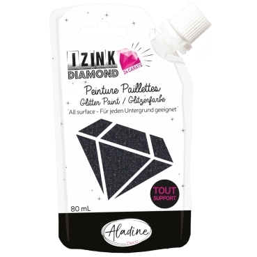 IZINK Diamond Glitzerfarbe 24 Karat schwarz