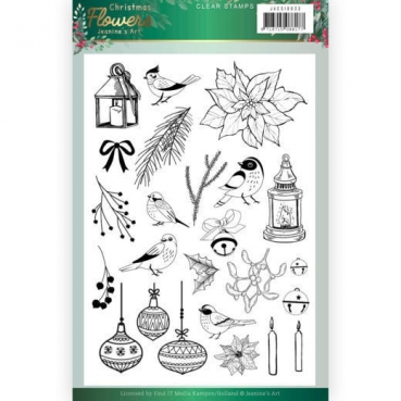 Jeanines Art Clearstamp Christmas Flowers