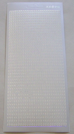 Stickerbogen silber schmale Bordüren