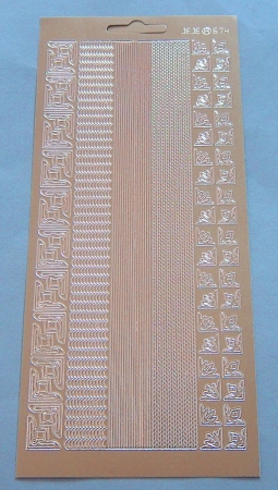 Stickerbogen gold Ecken und Bordüren