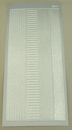 Stickerbogen gold Ränder silber