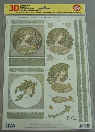 3D Stanzbogen Jugendstil Ivy and Laurel A4