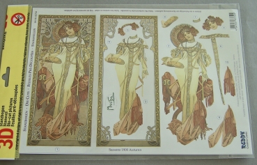 3D Stanzbogen Jugendstil 1900 Autumn and Winter