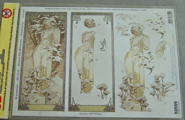 Preview: 3D Stanzbogen Jugendstil 1900 Autumn and Winter