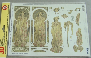 3D Stanzbogen Jugendstil Moet Grand Cremant & White