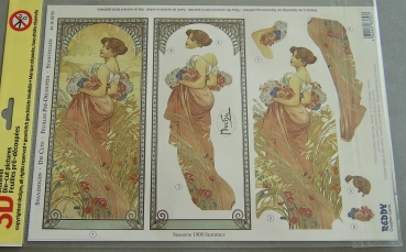 Preview: 3D Stanzbogen Jugendstil 1900 Spring and Summer