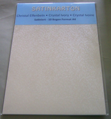 Reddy Cards Kartenkarton A4, beidseitig satiniert mit Prägung, Christal, elfenbein