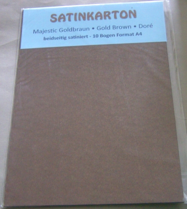 Reddy Cards Kartenkarton A4, beidseitig satiniert, Majestic, goldbraun