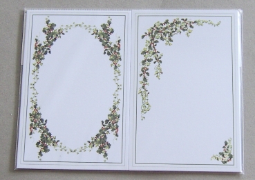 Kartenaufleger 11 x 7 cm, 2 x 5 Stück Florale Dekoration
