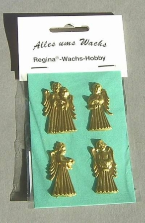 Wachs Engel gold 4 Stück