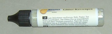 Glitter Kerzenpen gelb