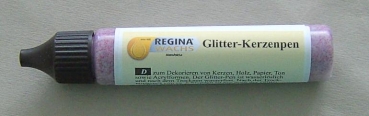 Glitter Kerzenpen rot