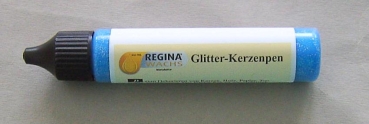 Glitter Kerzenpen blau