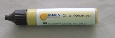 Glitter Kerzenpen gold
