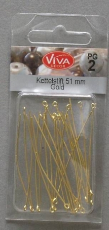 Kettelstift gold 51 mm 25 Stück