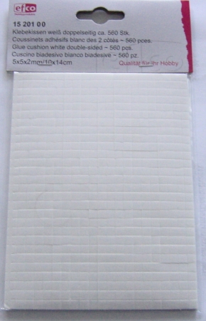 Klebekissen weiß 560 Stück 5 x 5 x 2 mm