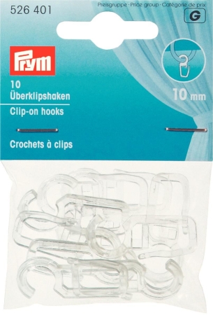 Prym Überklipshaken 10 mm transparent