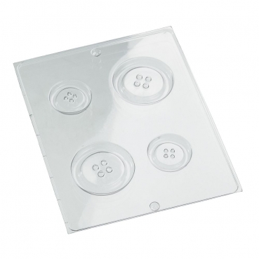 Gießform Knopf 4-teilig von 4,5 bis 6,5 cm groß