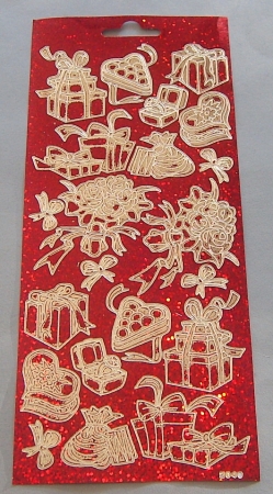 Stickerbogen 10 x 23 cm Design Sticker Anlässe rot