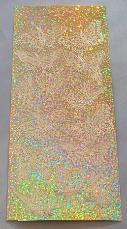 Stickerbogen 10 x 23 cm Design Sticker Schmetterlinge gold