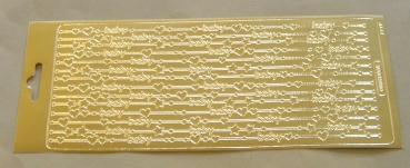 Stickerbogen 10 x 23 cm Ziersticker Baby gold