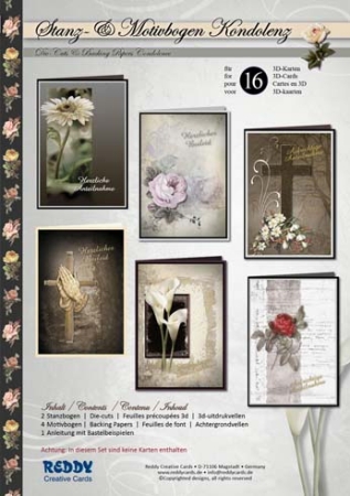 Reddy Cards Stanz- und Motivbogenset Kondolenz 4