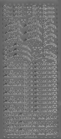 Konturensticker "Frohe Weihnachten IV" silber