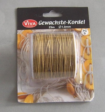 Gewachste Kordel Karamel