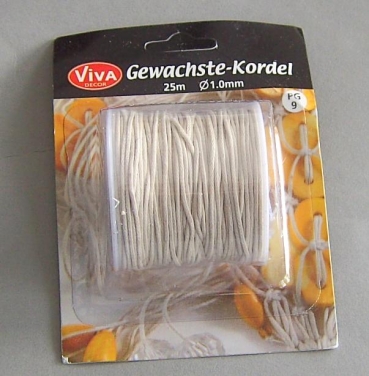 Gewachste Kordel Creme
