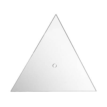Uhrrohling Acryl Dreieck 20 cm lang, 0,5 cm dick