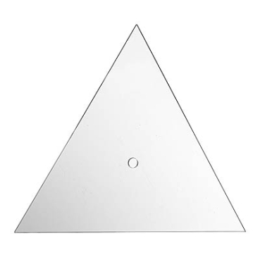Uhrrohling Acryl Dreieck, 25 cm lang, 0,5 cm dick