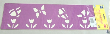 Brico Schablone Schmetterlinge im Tulpenbeet 13 x 40 cm