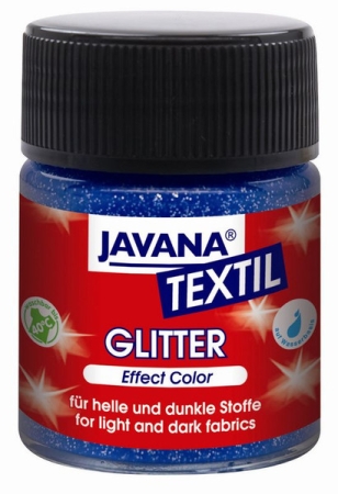 Preview: Javana Textil Stoffmalfarbe Glitter Smaragd 50 ml