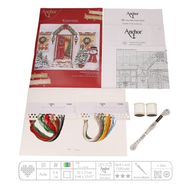Preview: Anchor Kreuzstickset Christmas Welcome