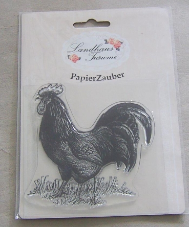 Landhaus-Träume Silikonstempel Hahn