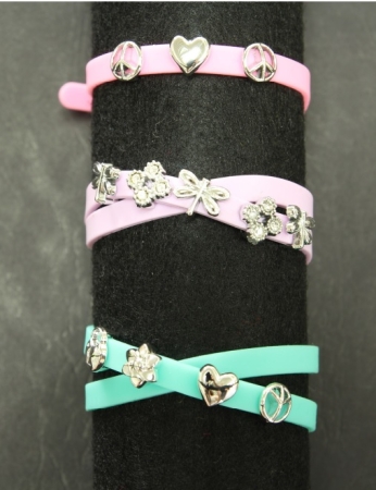 Preview: Hobbyfun Laurello Silikonarmband 21 cm hellgrün