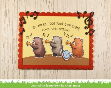 Preview: Lawn Fawn Stiched Scalloped Rectangle Frames Dies Stanzschablonen