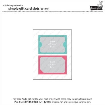 Preview: Lawn Fawn Simple Gift Card Slots Dies Stanzschablonen