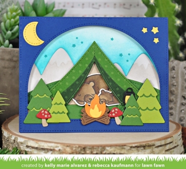 Preview: Lawn Fawn Dies Stanzschablonen Forest Backdrop