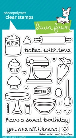Lawn Fawn Clear Stamps Baked with Love