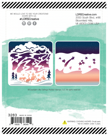 LDRS Creative Magical Skies 6 x 6 / 3 x 6 Inch Stencils
