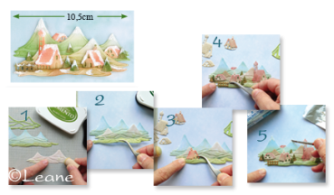 Preview: Lea bilitie Schneide- und Prägeschablone Landscape Houses