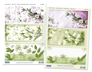 Reddy Cards 3D Stanzbogen "Blumenkarten DIN lang" Set