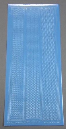 Stickerbogen 10 x 23 cm Rand Zacken hellblau