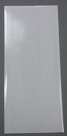 Stickerbogen 10 x 23 cm Rand Zacken weiss