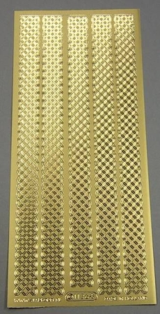 Stickerbogen 10 x 23 cm Lochband gold