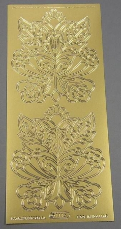 Stickerbogen 10 x 23 cm Ornamente gold