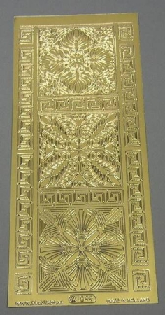 Stickerbogen 10 x 23 cm Figuren im Viereck gold