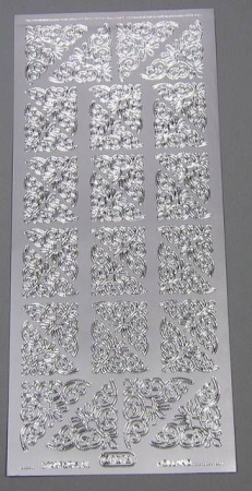 Stickerbogen 10 x 23 cm Ecken silber