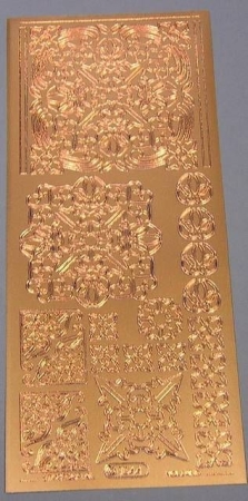 Stickerbogen 10 x 23 cm Ornamente bronze